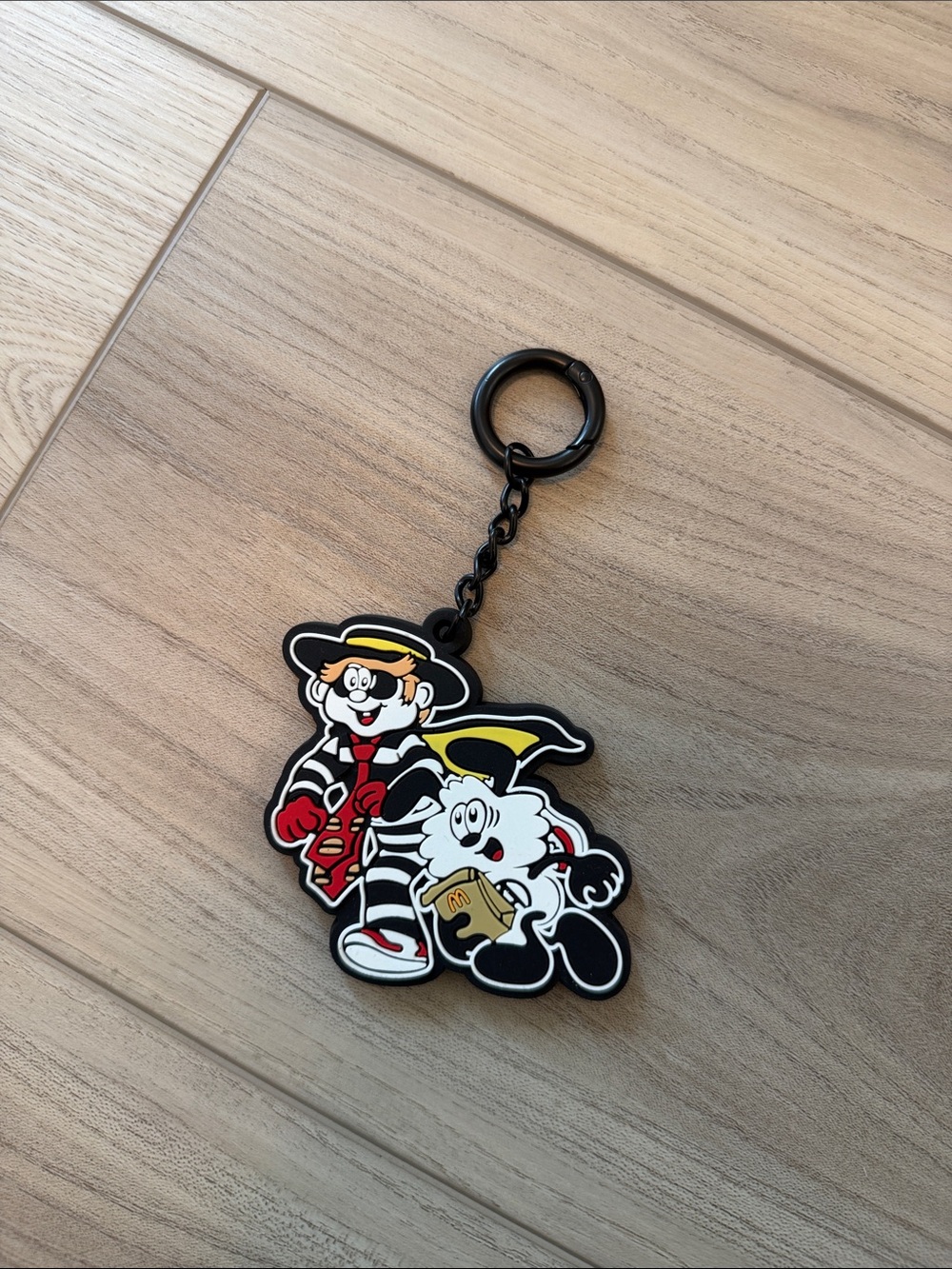 McDonald’s Black and White Cartoon Mascot Keychain